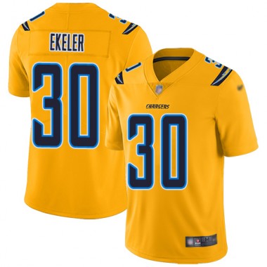 Los Angeles Chargers NFL Football Austin Ekeler Gold Jersey Men Limited  #30 Inverted Legend->youth nfl jersey->Youth Jersey